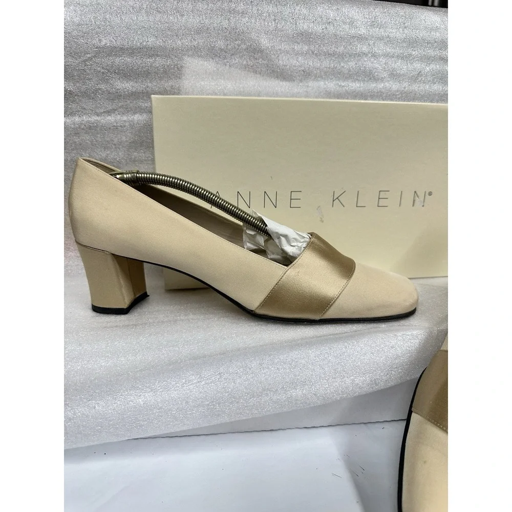 Anne Klein Champagne 2in Cream Heel A552705 Retail 165‎ Vintage Size 10 N Party